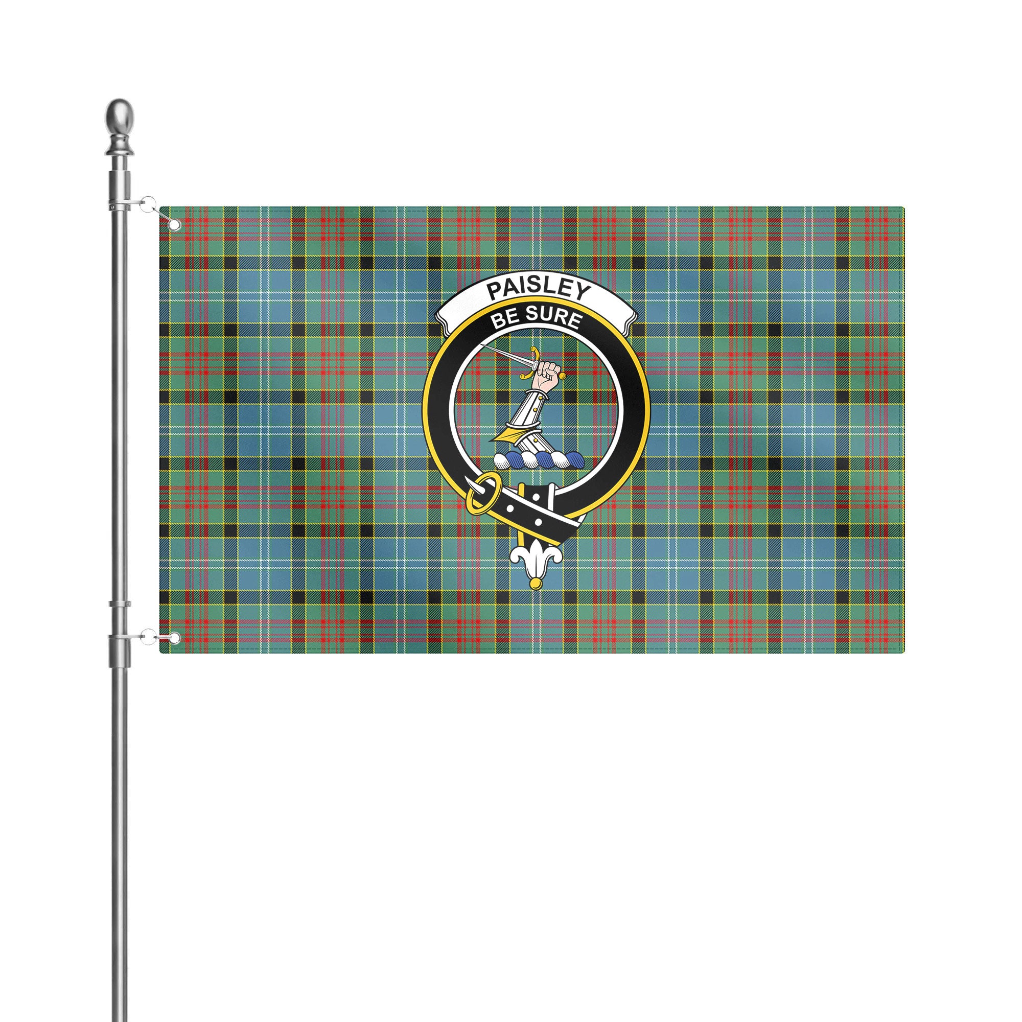 Paisley District Tartan Crest House Flag