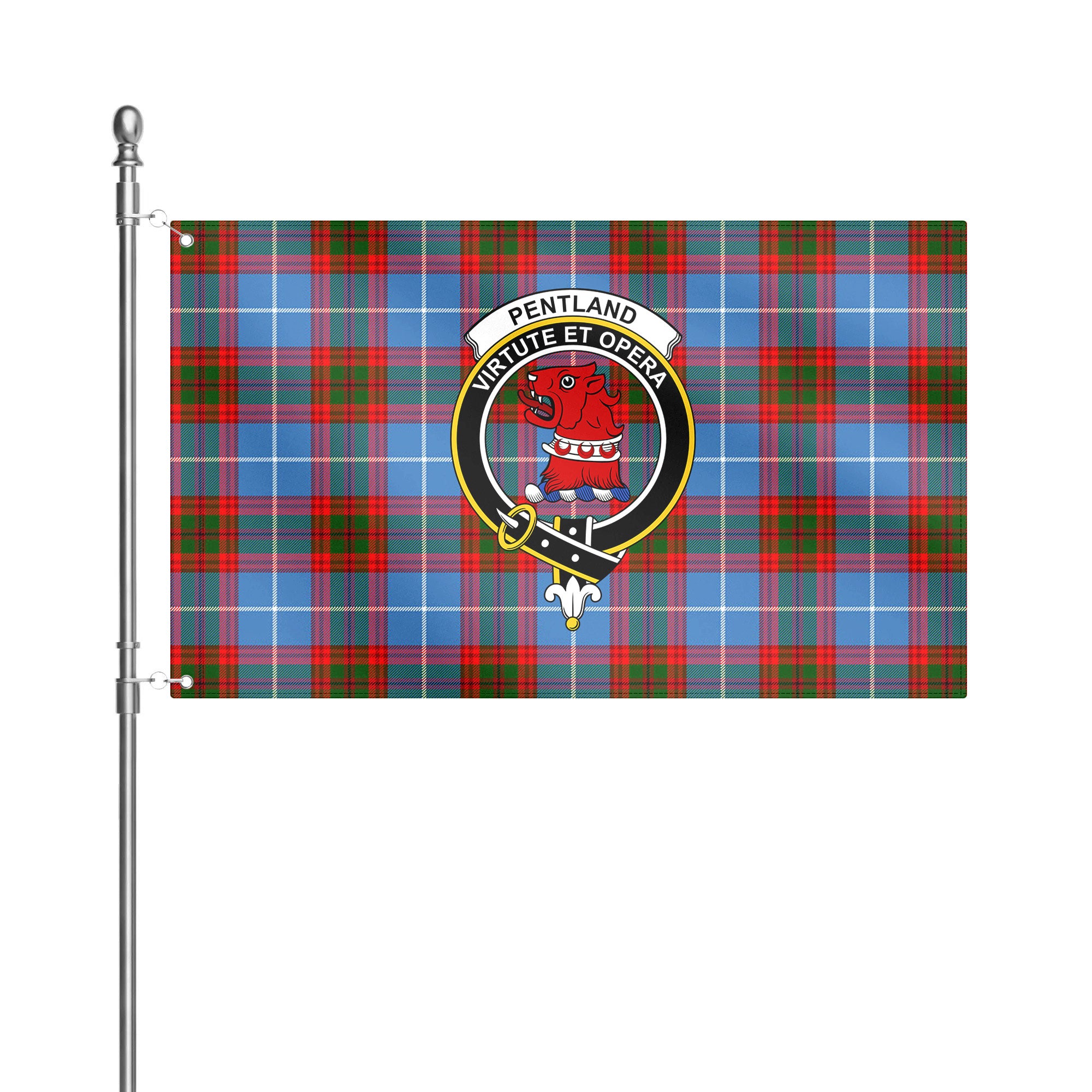 Pentland Tartan Crest House Flag