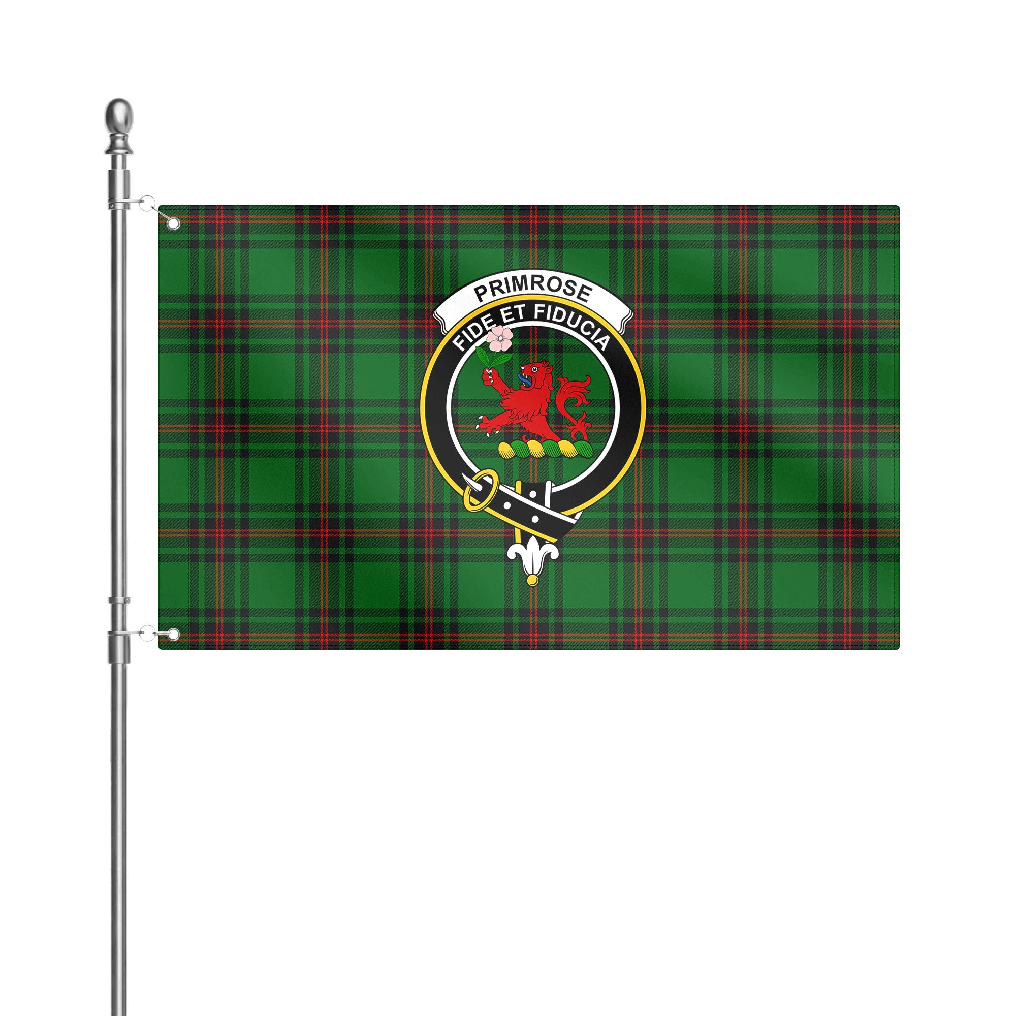 Primrose Tartan Crest House Flag