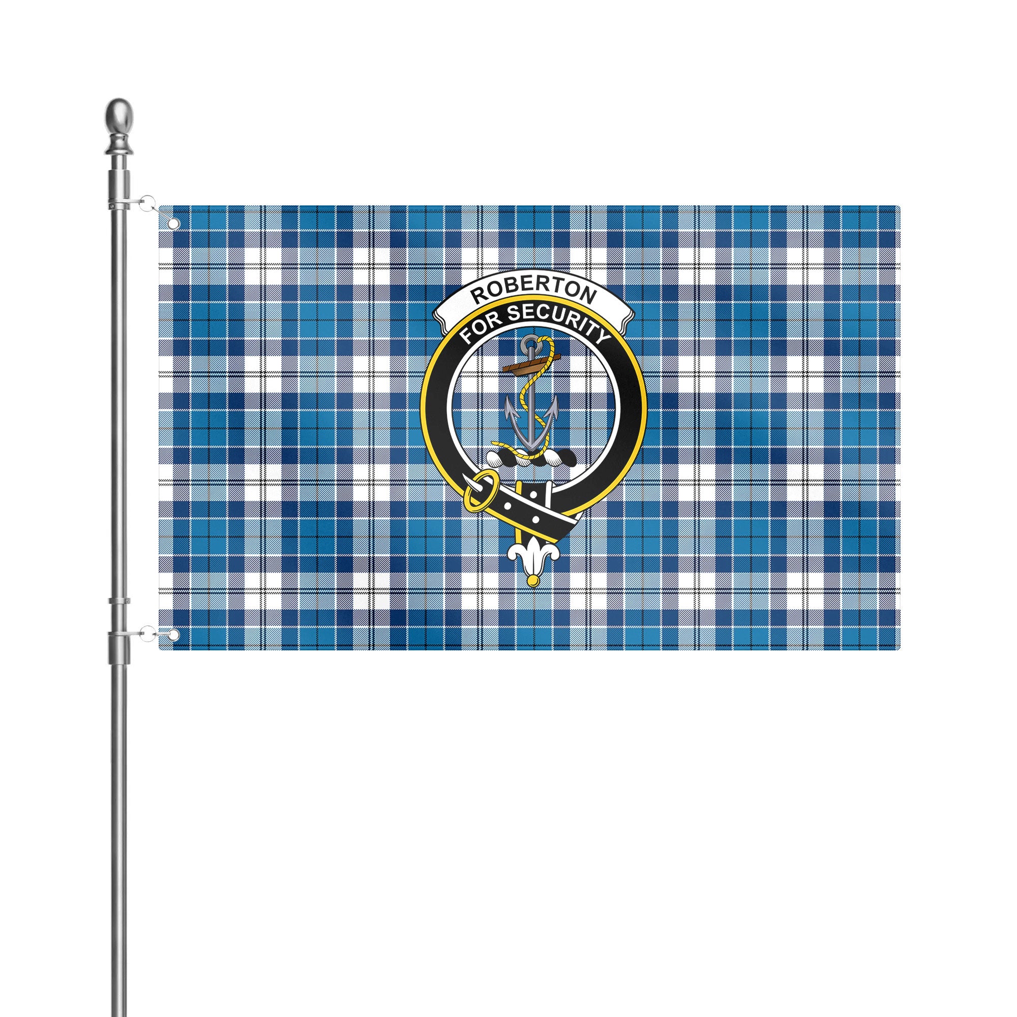 Roberton Tartan Crest House Flag