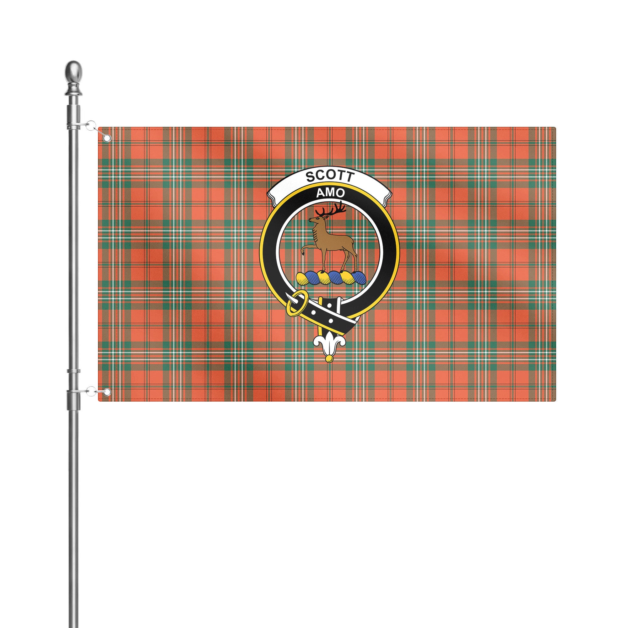 Scott Ancient Tartan Crest House Flag