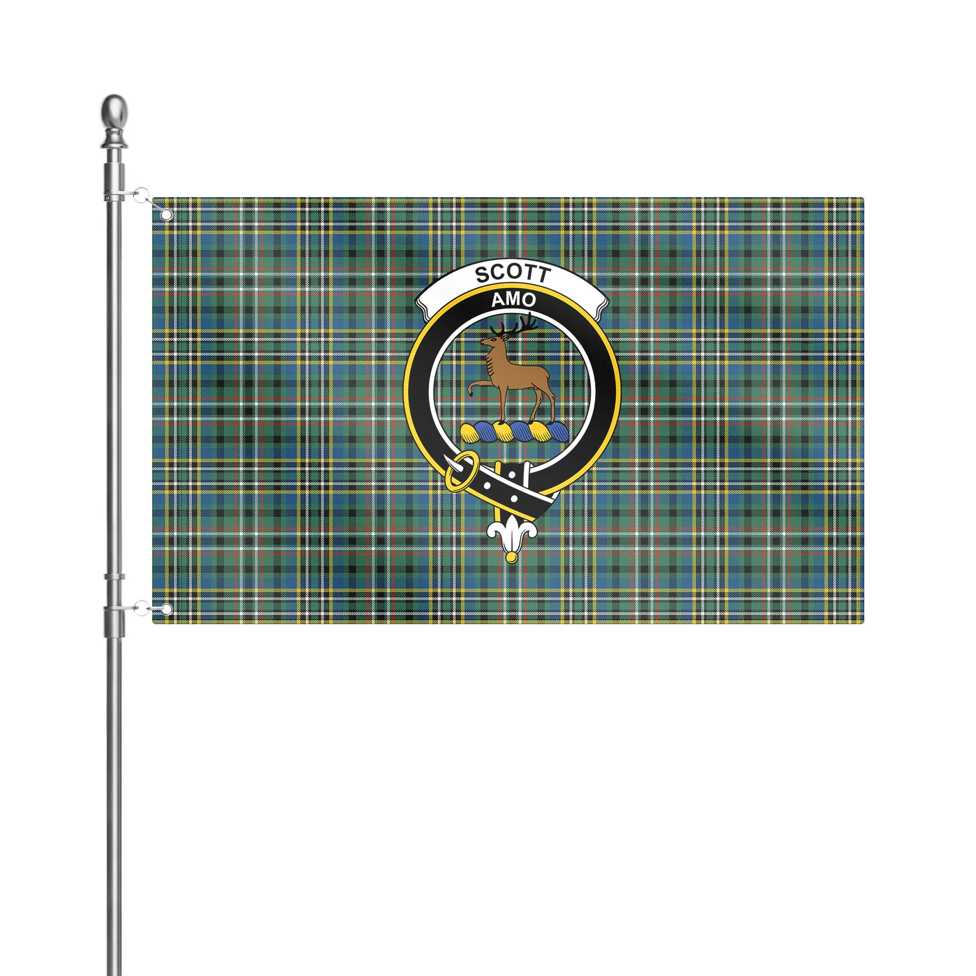 Scott Green Ancient Tartan Crest House Flag