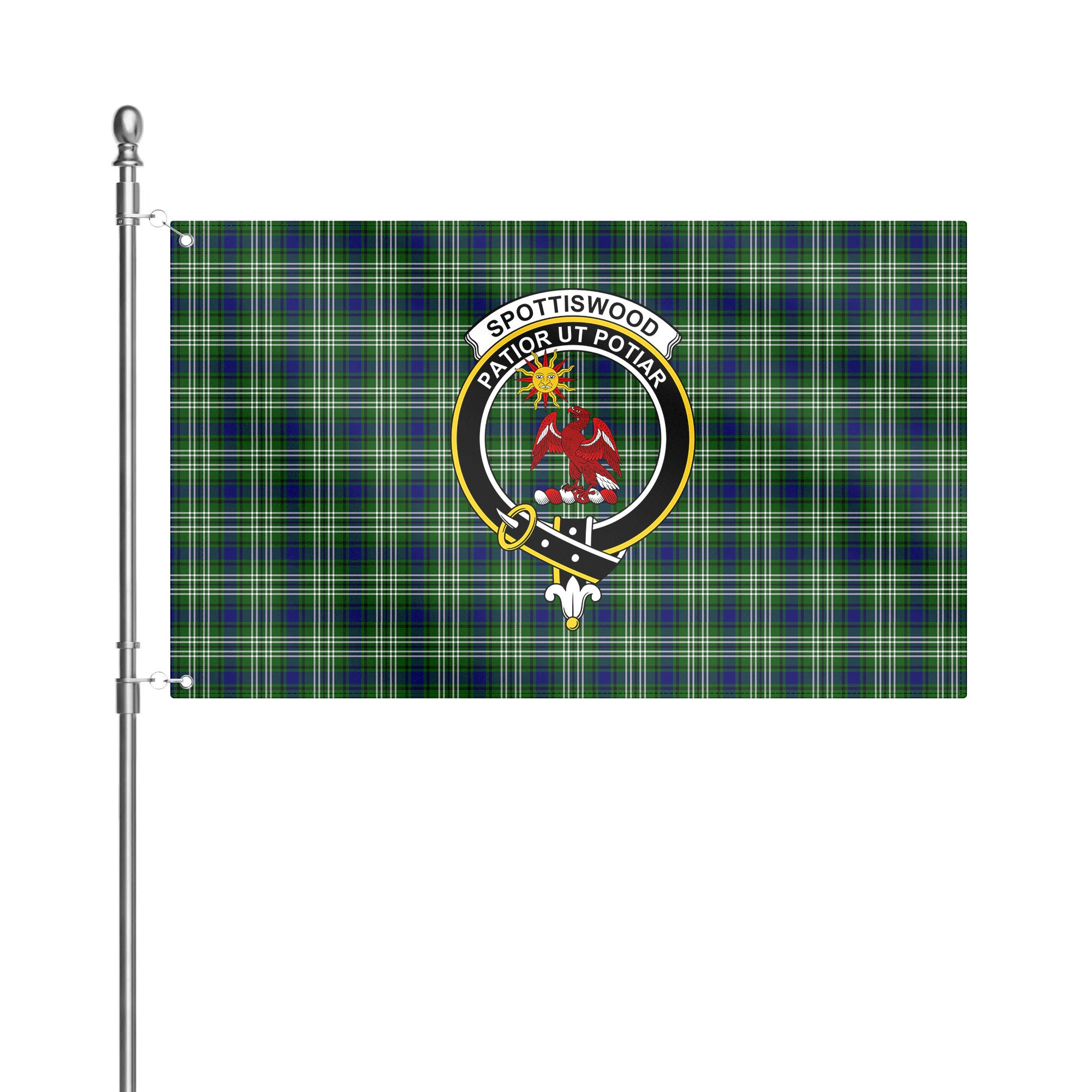 Spottiswood Tartan Crest House Flag