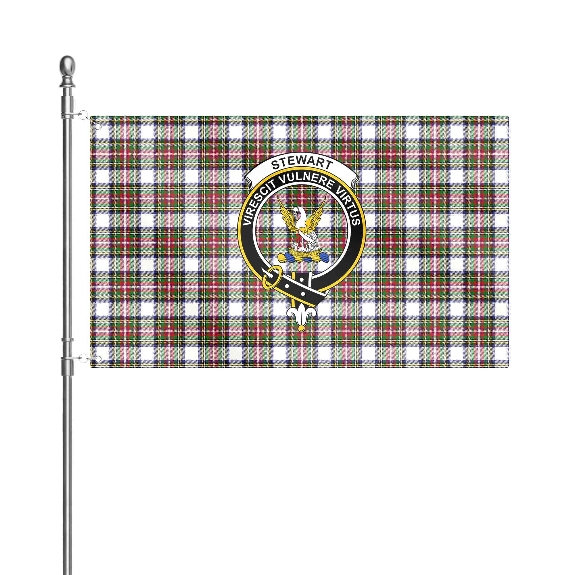 Stewart Dress Modern Tartan Crest House Flag