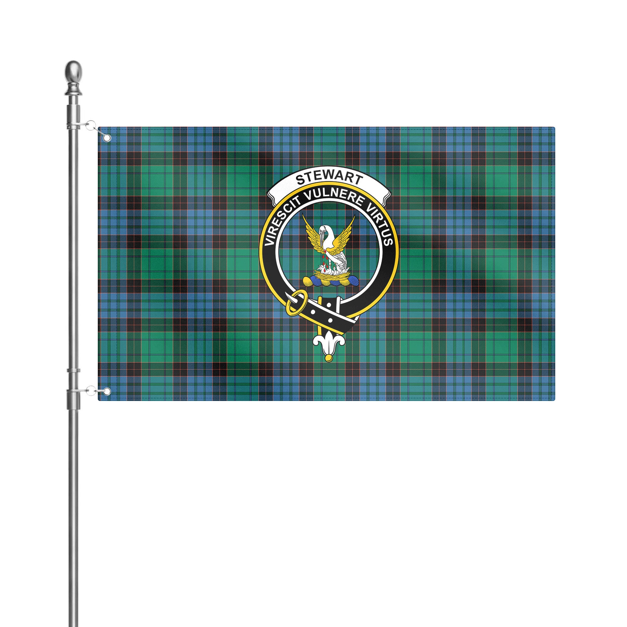 Stewart Old Ancient Tartan Crest House Flag