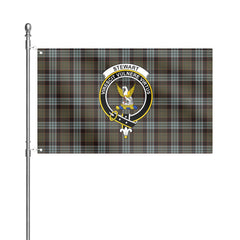 Stewart Old Weathered Tartan Crest House Flag