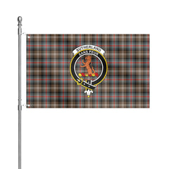 Sutherland Weathered Tartan Crest House Flag