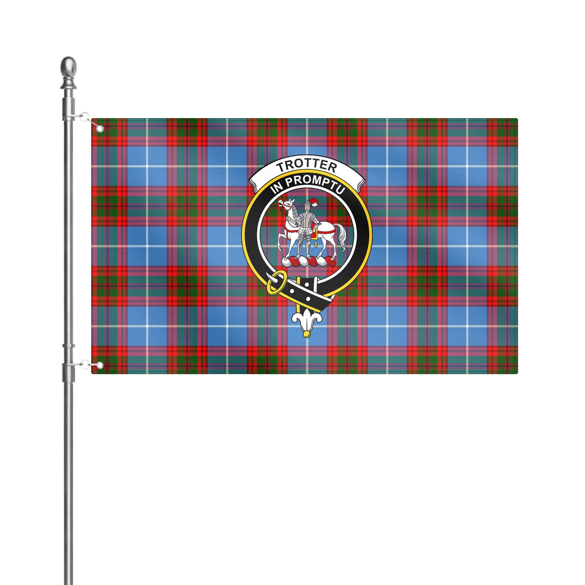 Trotter Tartan Crest House Flag