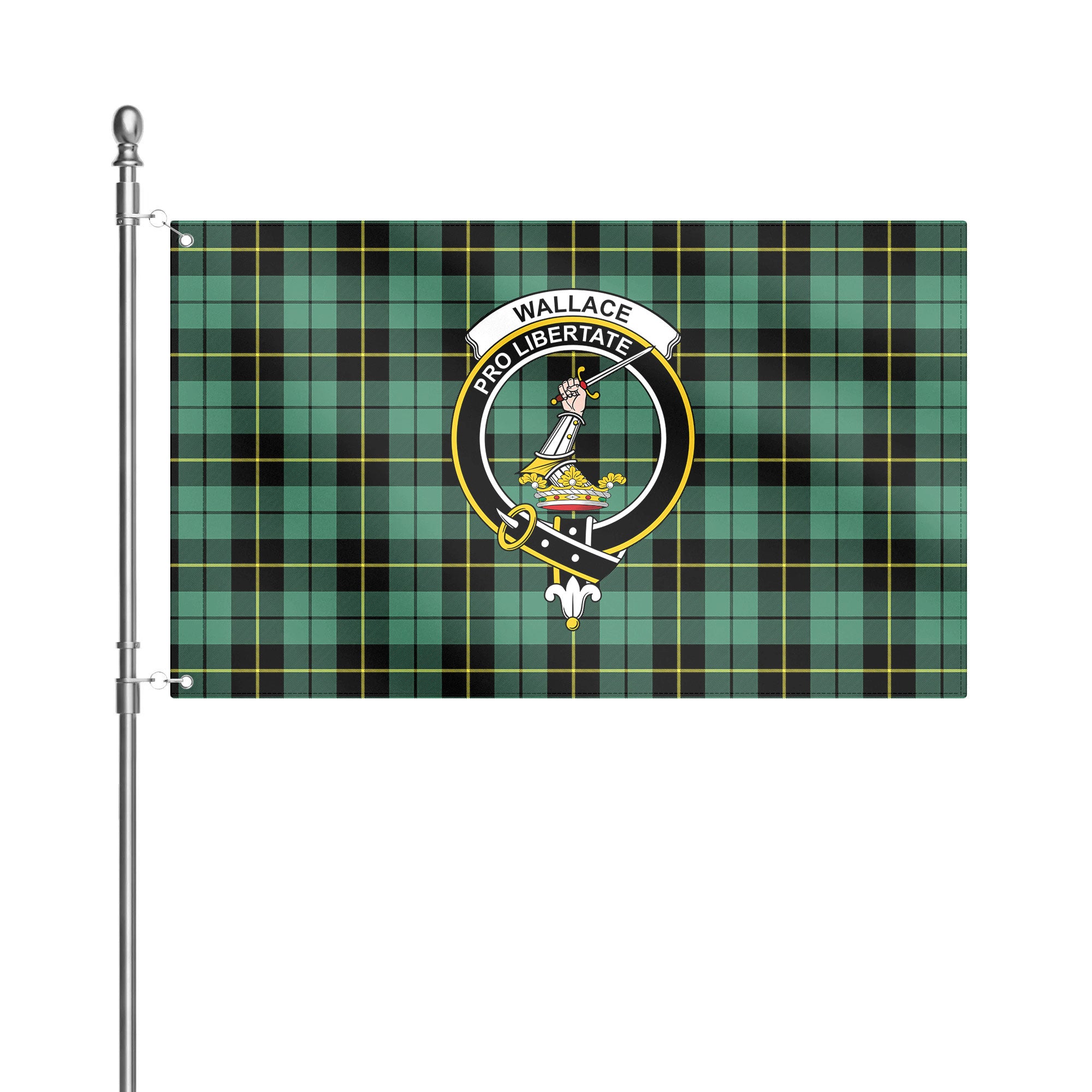Wallace Hunting Ancient Tartan Crest House Flag