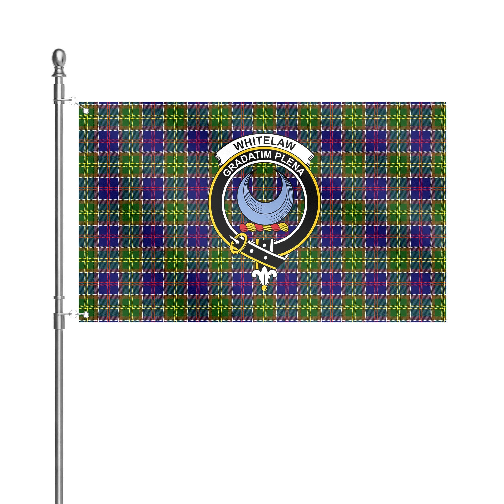 Whitelaw Tartan Crest House Flag
