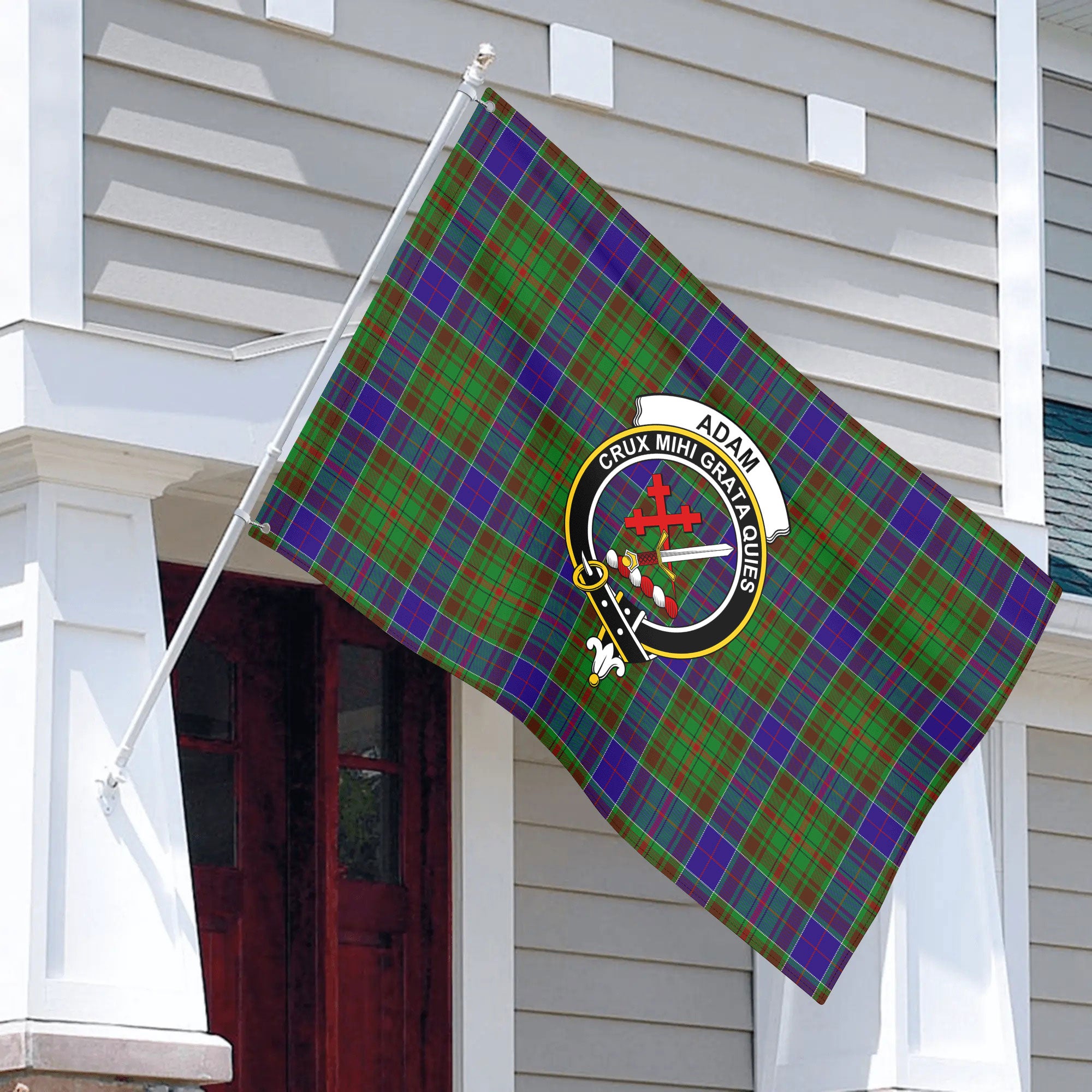 Adam Tartan Crest House Flag