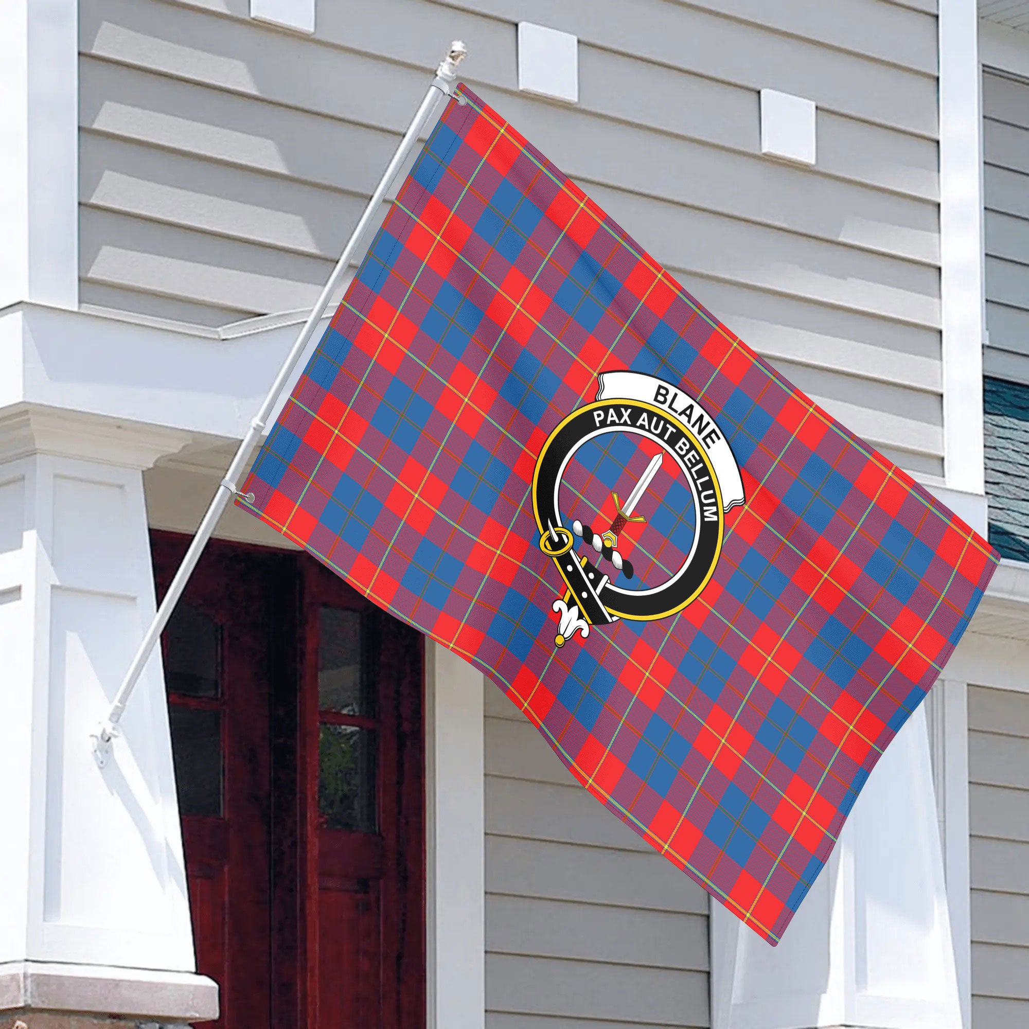 Blane Tartan Crest House Flag