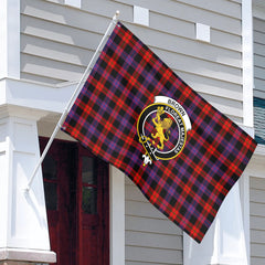 Brown Modern Tartan Crest House Flag