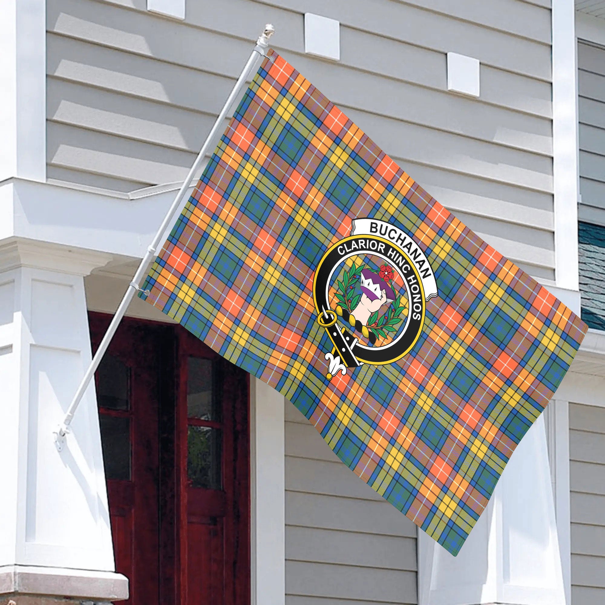 Buchanan Ancient Tartan Crest House Flag