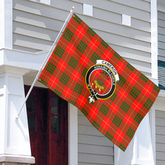Cameron Modern Tartan Crest House Flag