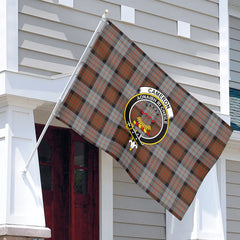 Cameron of Erracht Weathered Tartan Crest House Flag