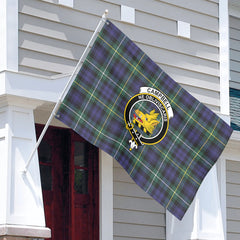 Campbell Argyll Modern Tartan Crest House Flag