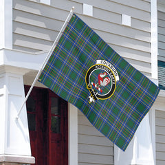 Cockburn Ancient Tartan Crest House Flag