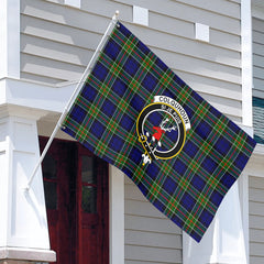 Colquhoun Modern Tartan Crest House Flag