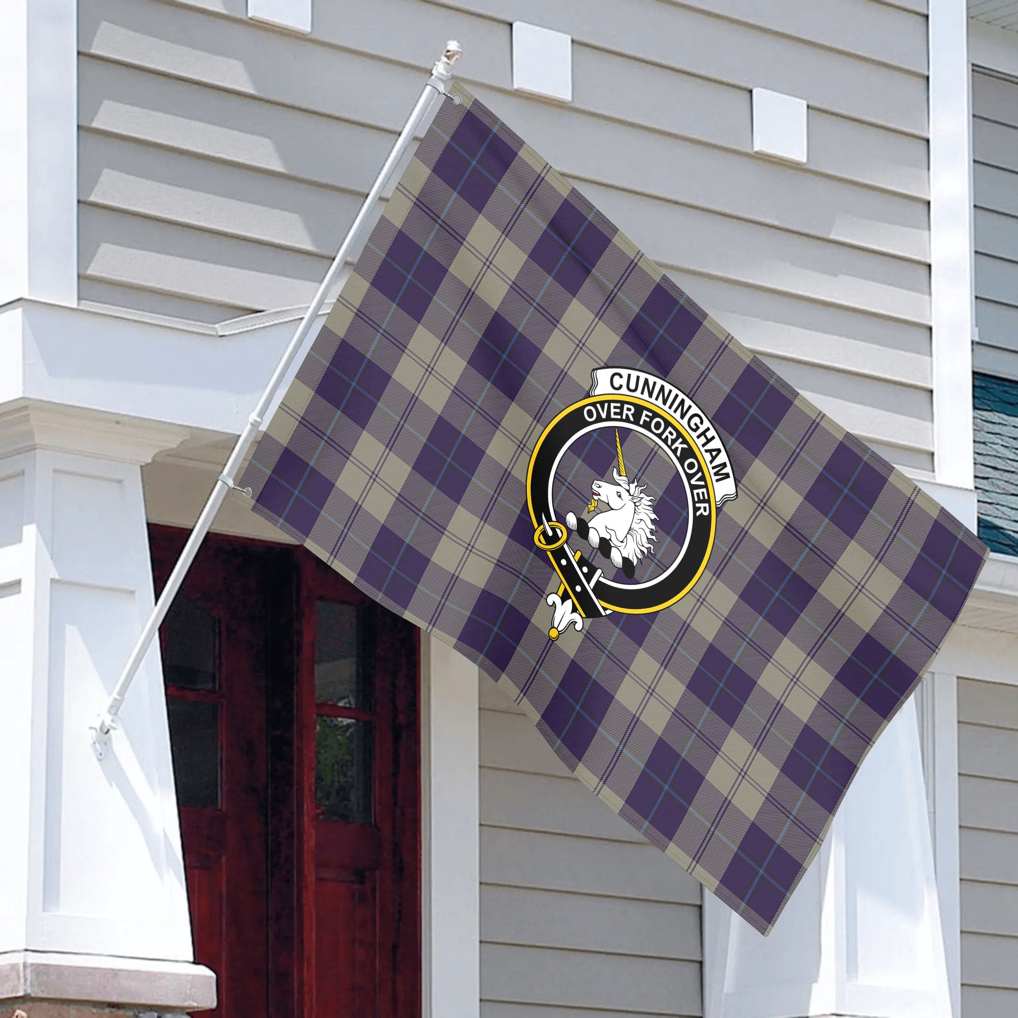 Cunningham Dress Blue Dancers Tartan Crest House Flag