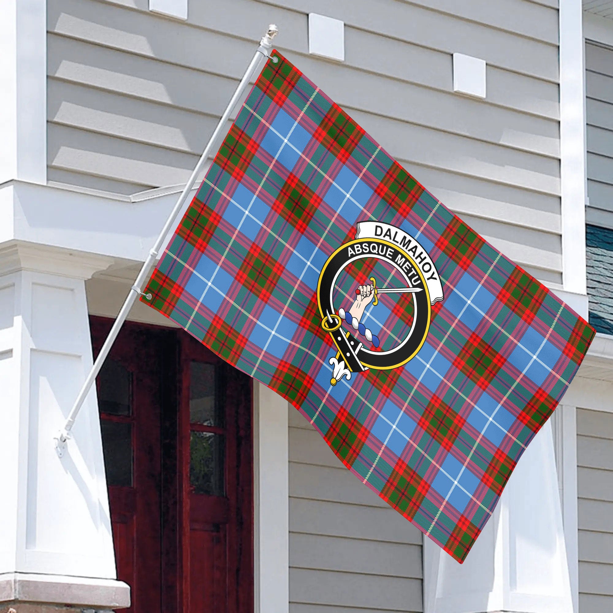 Dalmahoy Tartan Crest House Flag