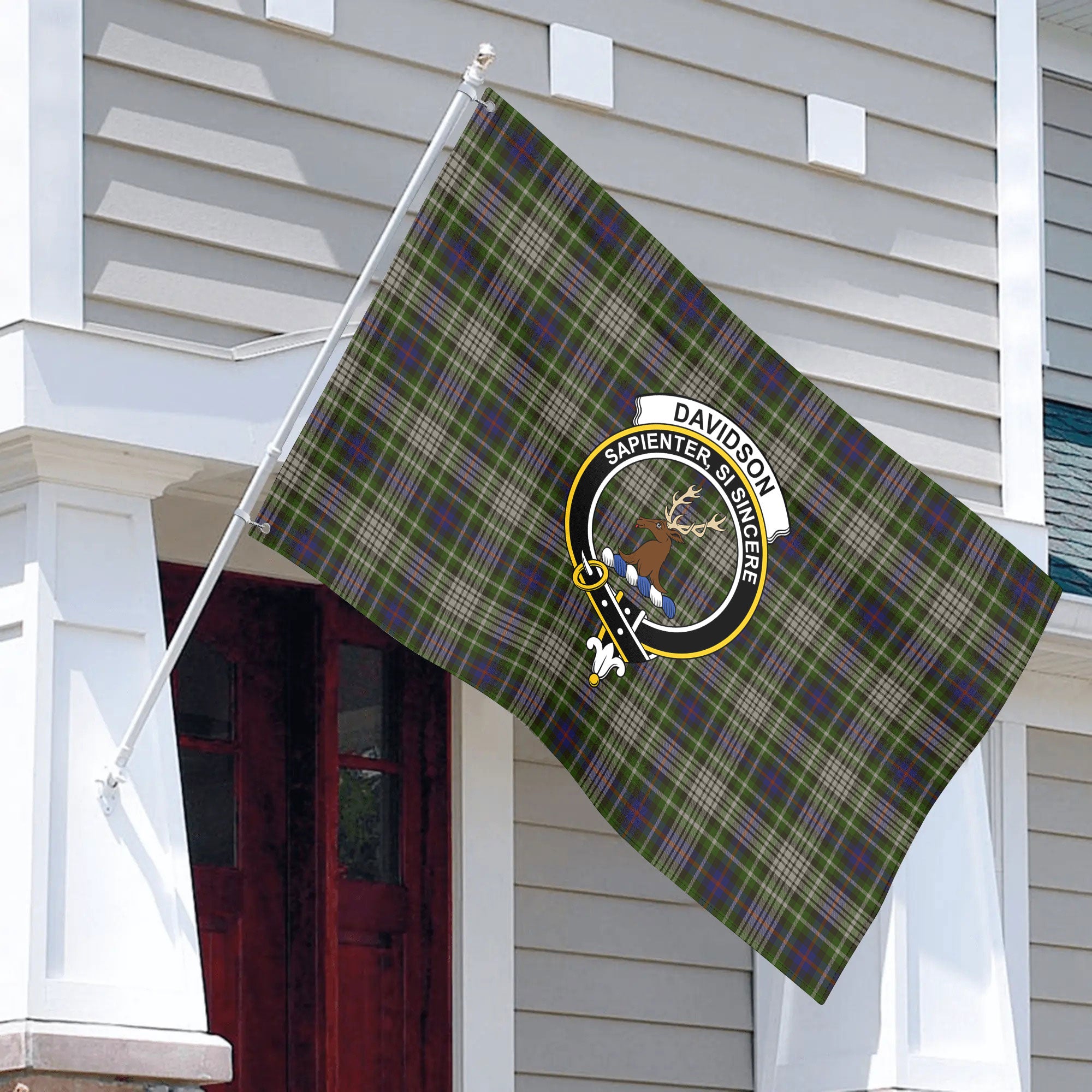 Davidson Tulloch Dress Tartan Crest House Flag