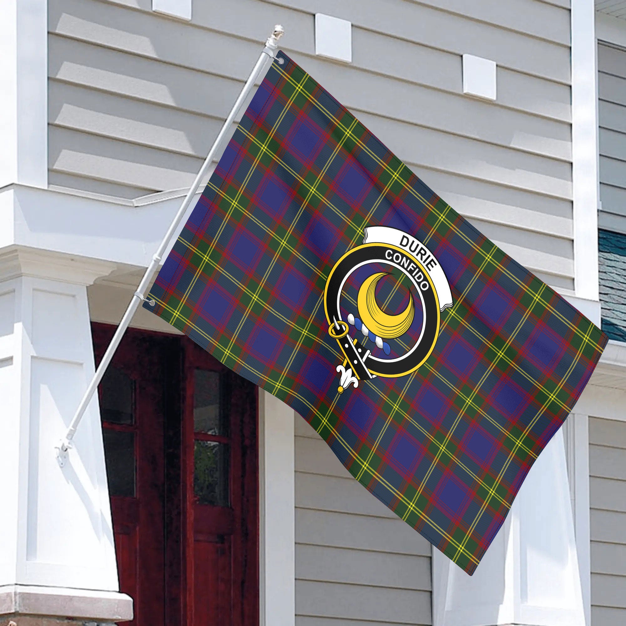 Durie Tartan Crest House Flag