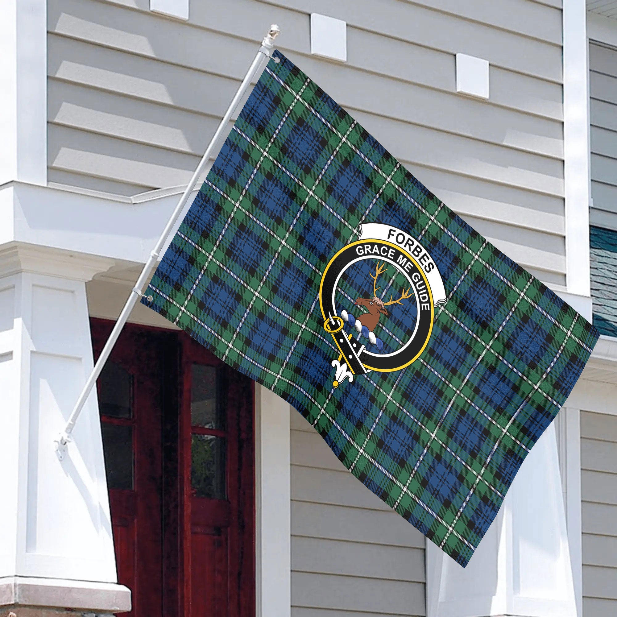 Forbes Ancient Tartan Crest House Flag