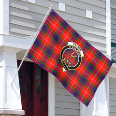 Fraser (of Lovat) Modern Tartan Crest House Flag