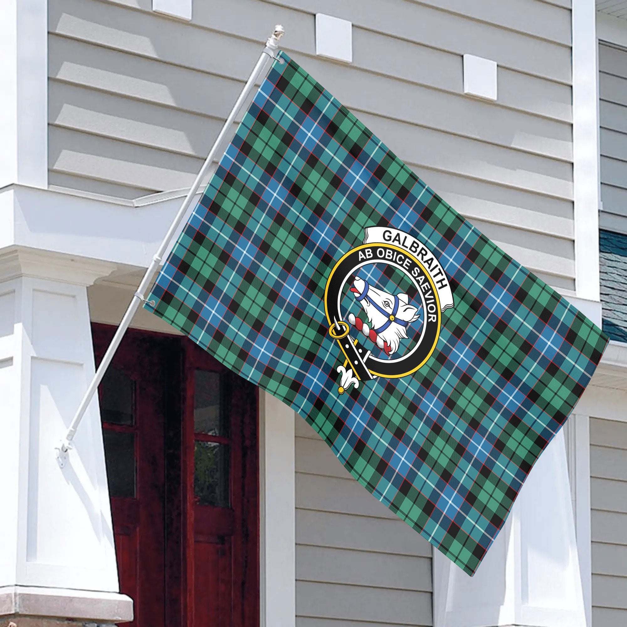 Galbraith Ancient Tartan Crest House Flag