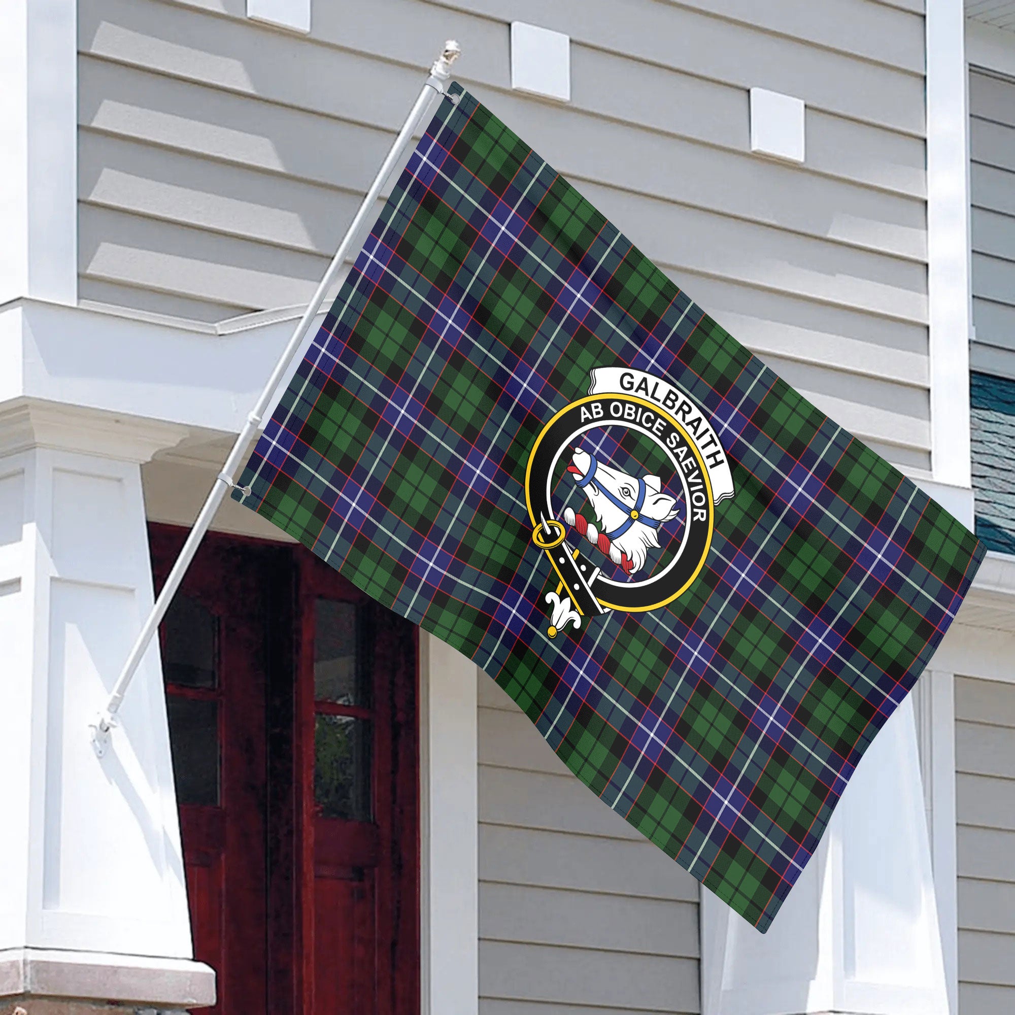 Galbraith Modern Tartan Crest House Flag
