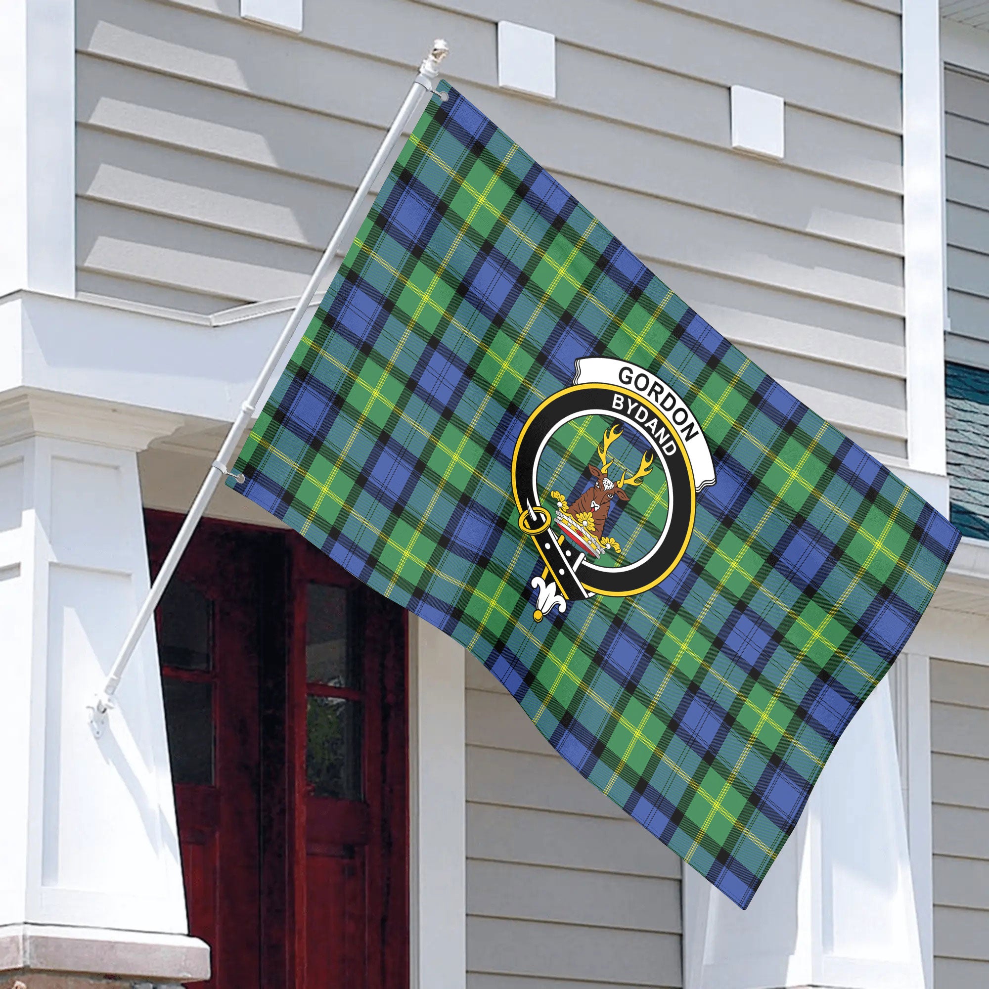 Gordon Old Ancient Tartan Crest House Flag