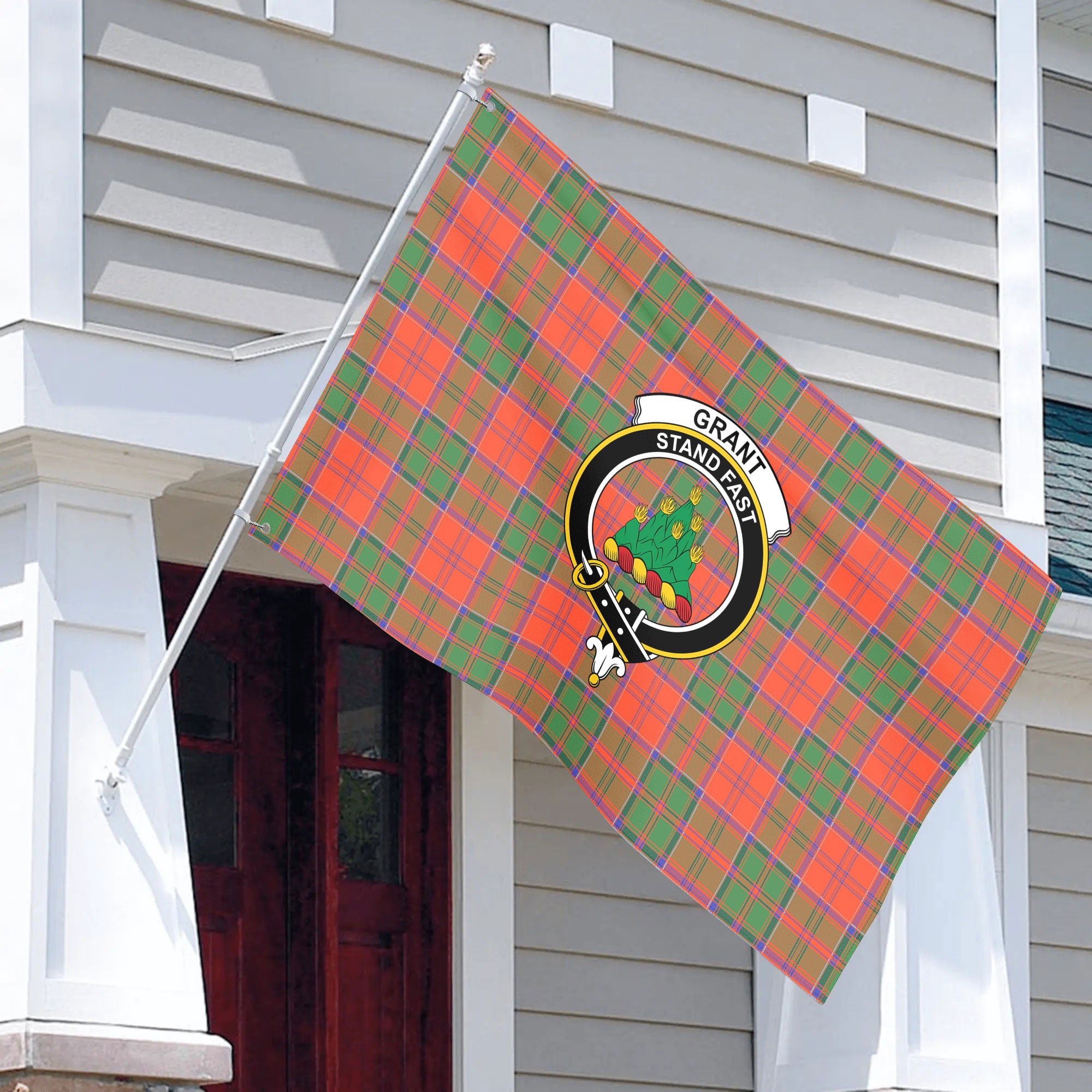 Grant Ancient Tartan Crest House Flag