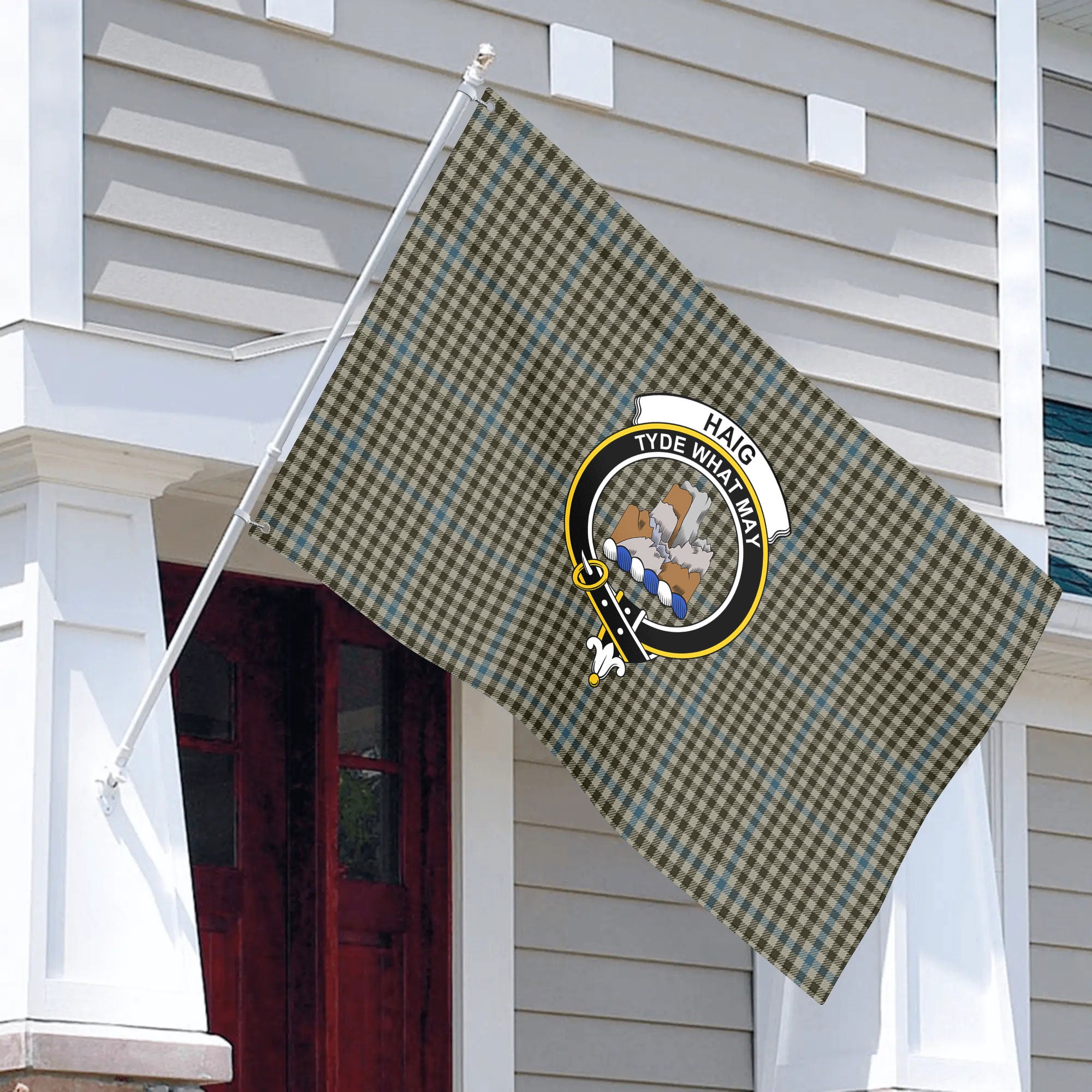 Haig Check Tartan Crest House Flag