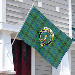 Henderson Ancient Tartan Crest House Flag