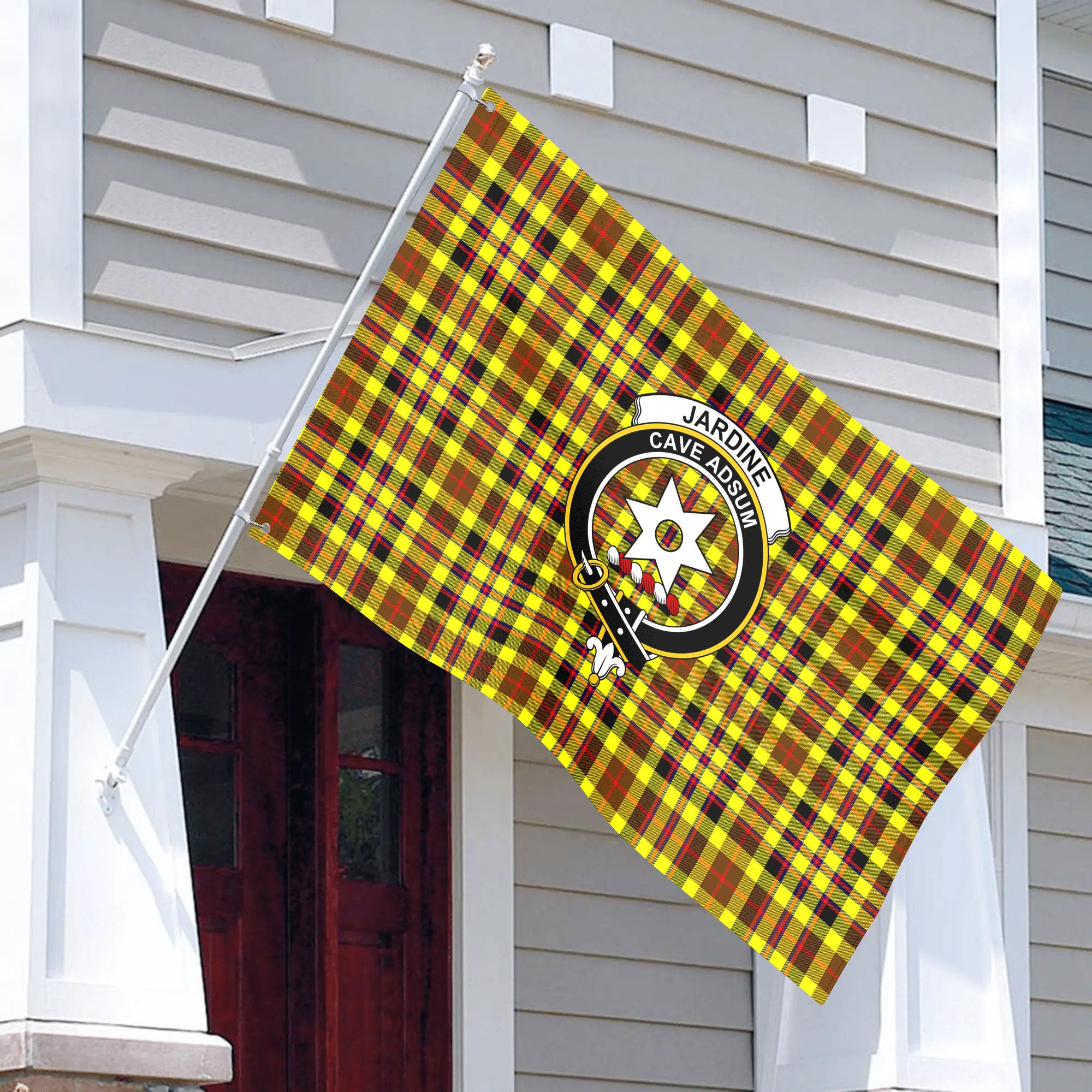 Jardine Tartan Crest House Flag