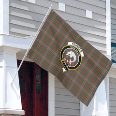 Kennedy Weathered Tartan Crest House Flag