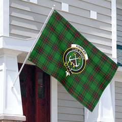 Kinnear Tartan Crest House Flag