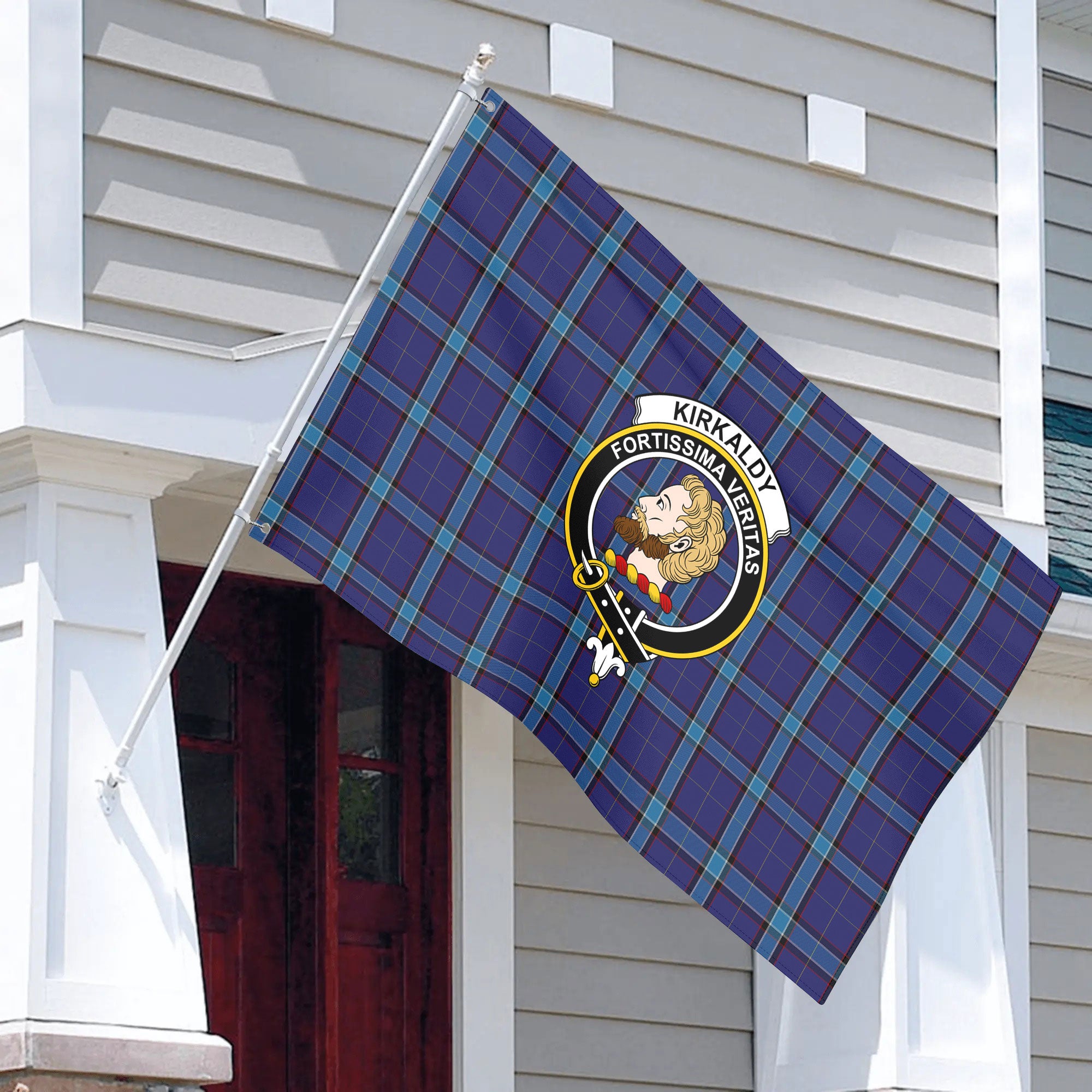 Kirkaldy Tartan Crest House Flag