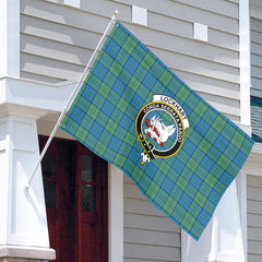Lockhart Tartan Crest House Flag