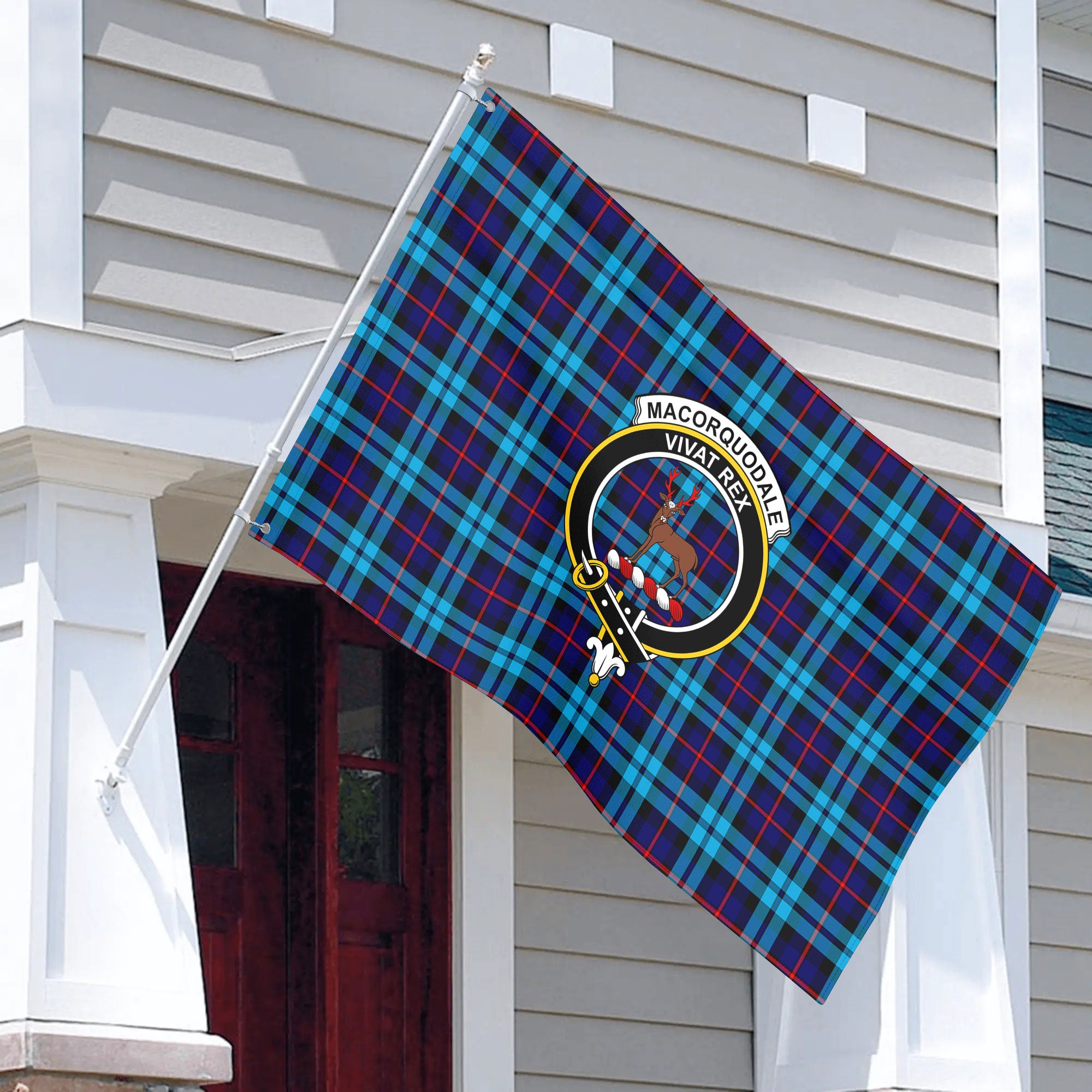 MacCorquodale Tartan Crest House Flag