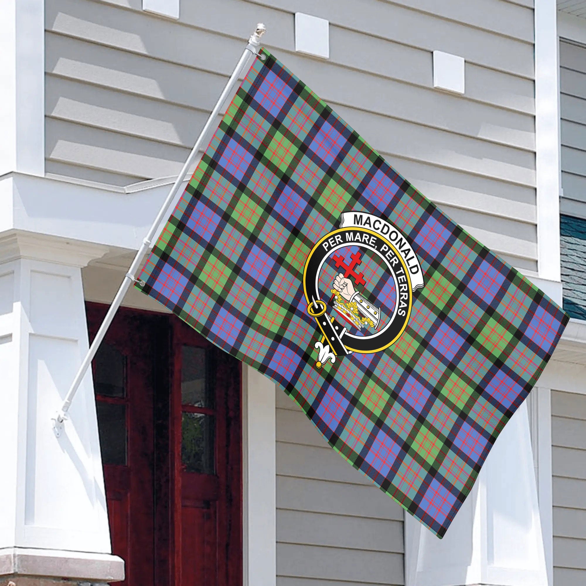 MacDonald Ancient Tartan Crest House Flag
