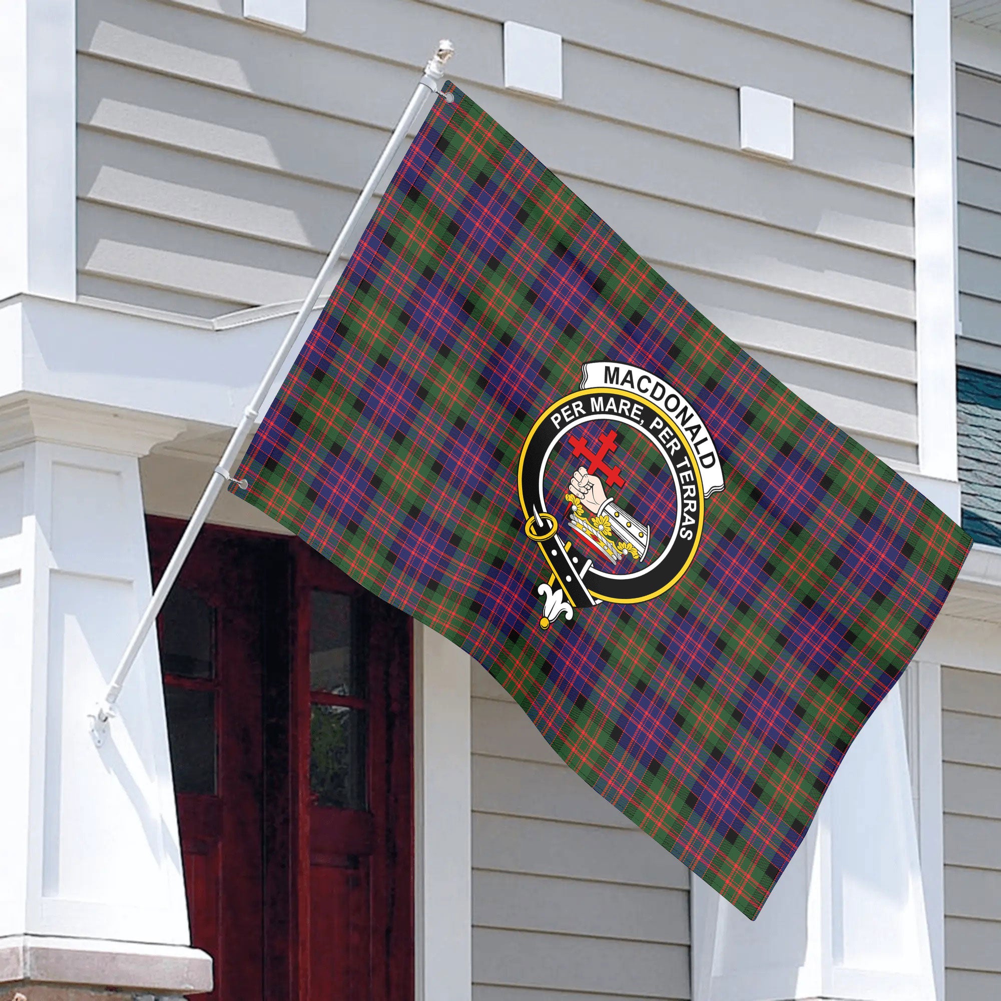 MacDonald Modern Tartan Crest House Flag