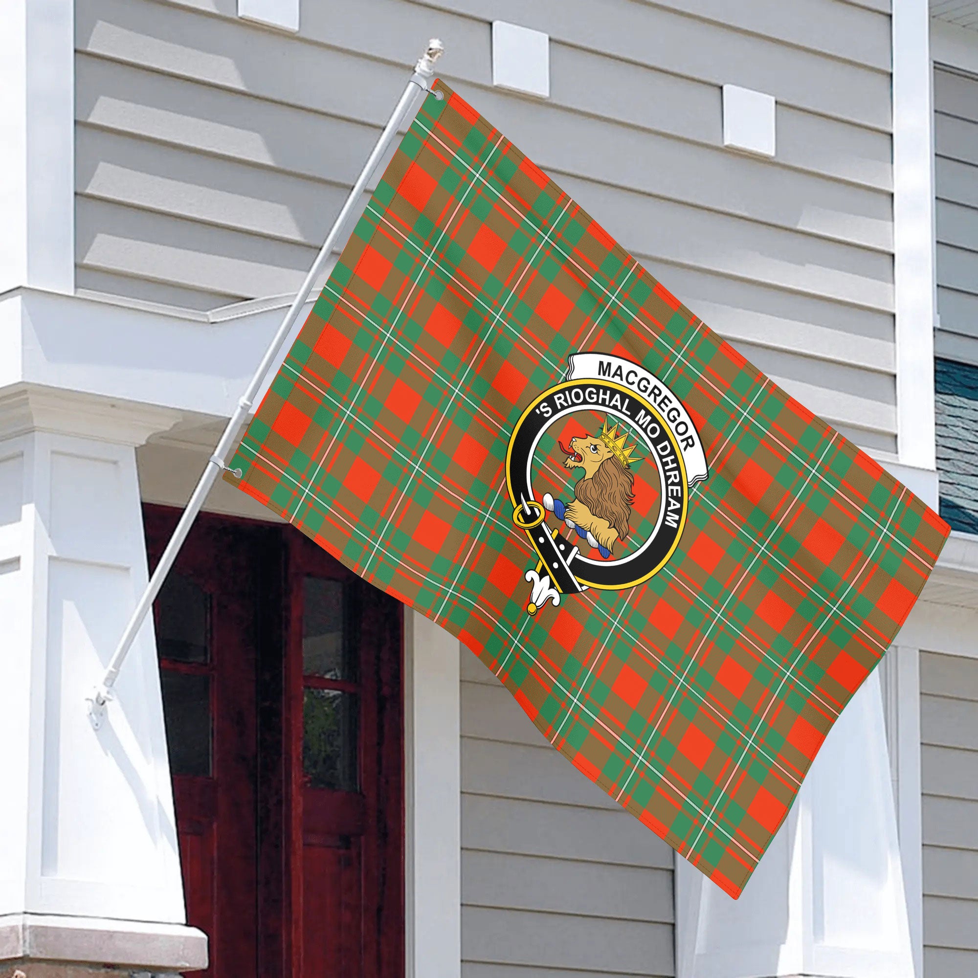 MacGregor Ancient Tartan Crest House Flag