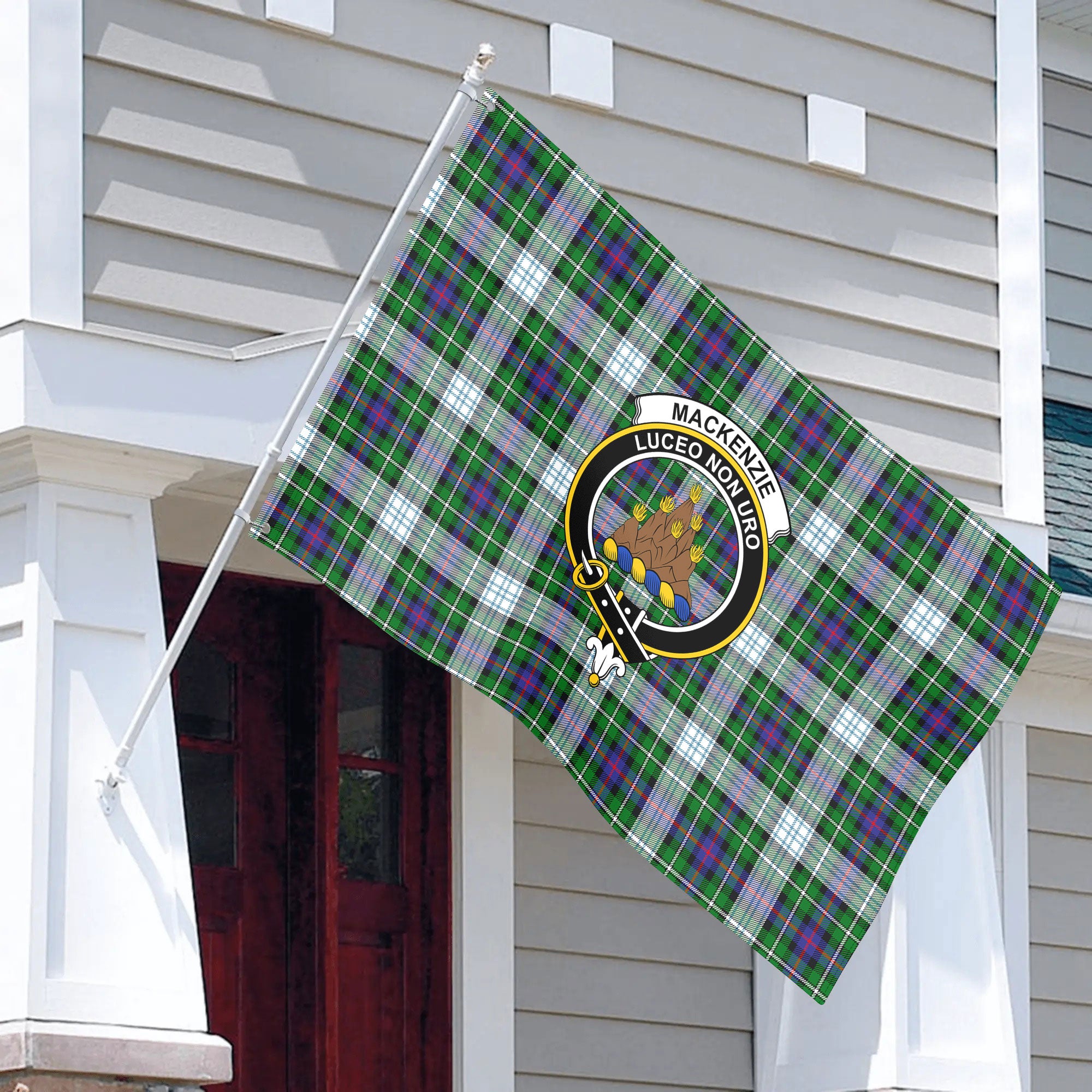 MacKenzie Dress Modern Tartan Crest House Flag