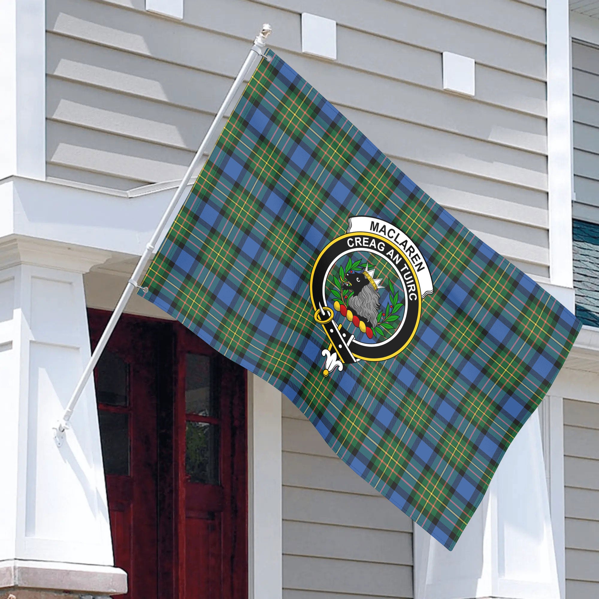 MacLaren Ancient Tartan Crest House Flag