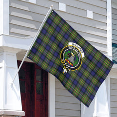 MacLaren Modern Tartan Crest House Flag