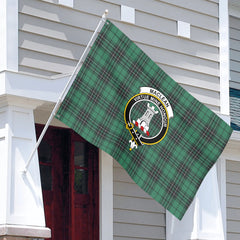 MacLean Hunting Ancient Tartan Crest House Flag