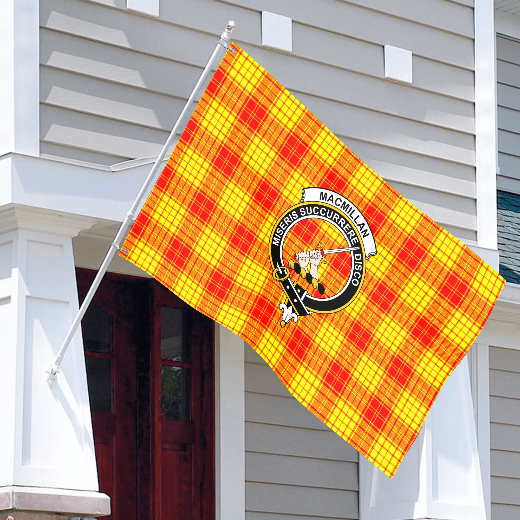 MacMillan Clan Tartan Crest House Flag