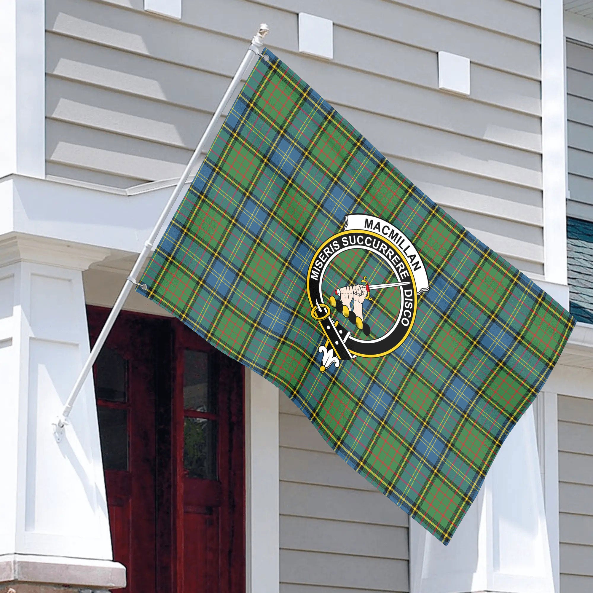 MacMillan Hunting Ancient Tartan Crest House Flag